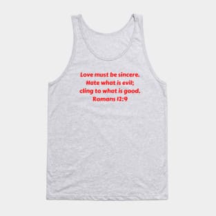 Bible Verse Romans 12:9 Tank Top